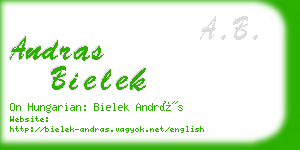 andras bielek business card